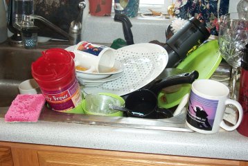 Doing dishes